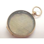 Vintage gold plated locket made from a fob watch case