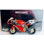 Minichamps 1/12 Scale 122 021202 Ducati 998R BSB 2002 Steve Hislop Team Monstermob Boxed