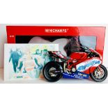 Minichamps 1/12 Scale 122 052291 Ducati 999 F04 Leon Haslam BSB 2005 Hand Signed with Photograph of