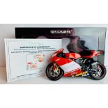 Minichamps 1/12 Scale 123 041465 Ducati Loris Capirossi hand signed by Loris Capirossi & Troy