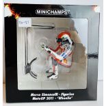 Minichamps 1/12 Scale 312 110058 Marco Simoncelli Figurine MotoGP 2011 Wheelie Boxed