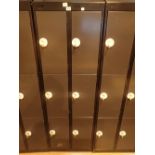 Steel plate Links Lockers six compartment locker with padlock and locking mechanism ( option on