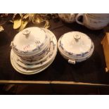 Wedgwood Vespasian pattern two tureens and five plates by Daisy Maekig Jones