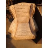 Large upholstered vintage style armchair