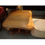 Mexican style square coffee table and a Lloyd Loom style seat