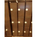 Steel plate Links Lockers six compartment locker with padlock and locking mechanism ( option on