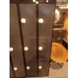 Steel plate Links Lockers six compartment locker with padlock and locking mechanism ( option on