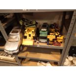 Assortment of large toys to include plastic and metal Tonka and plastic BMW X5