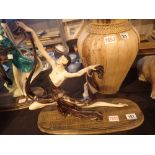 Large Capodimonte dancer figurine with restoration