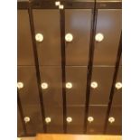 Steel plate Links Lockers six compartment locker with padlock and locking mechanism ( option on