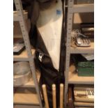 Decade series 58 cm snowboard with case with Gunn and Moore sprung cricket wickets
