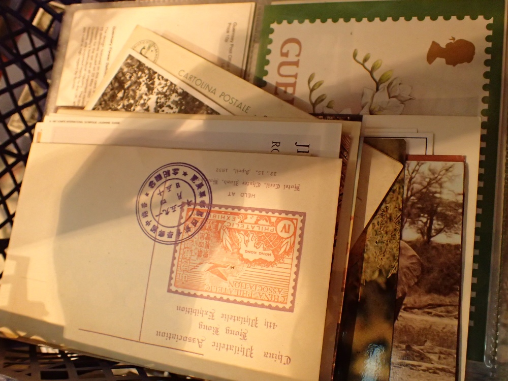 Box of overseas postcards