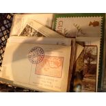 Box of overseas postcards