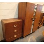 1960s Teak wardrobe and drawers by Stone