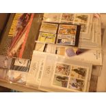 Box of mixed mint stamps including Isle