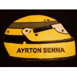 Cast iron Ayrton Senna sign L: 23 cm