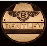 Cast iron Bentley sign D: 23 cm