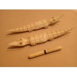 Bone screw in toothpick and two bone cro