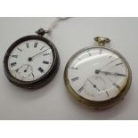 935 silver pocket watch and a white meta