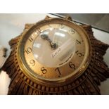 Vintage electric sunburst clock