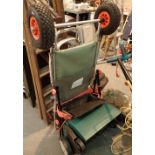 Beach two wheel canvas sack truck wooden step ladders and a scarifier CONDITION REPORT: