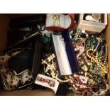 Large quantity of costume jewellery and watches