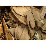 Box of military related camoflague clothing