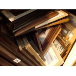 Large quantity of framed pictures prints oils and embroidery work