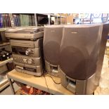 Aiwa stereo stacking system CONDITION REPORT: The electrical items included in this