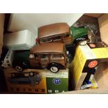 Box of diecast vehicles