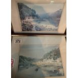 Pair of Alan Davies lakeside prints