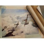 Signed limited edition prints Dual of Eagles by Robert Taylor with Douglas Bader and Adolf Galland