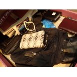 Box of mixed handbags and purses