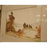 Watercolour signed James Wood titled Autumn