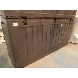 Outdoor plastic storage container 49 x 55 x 117 cm