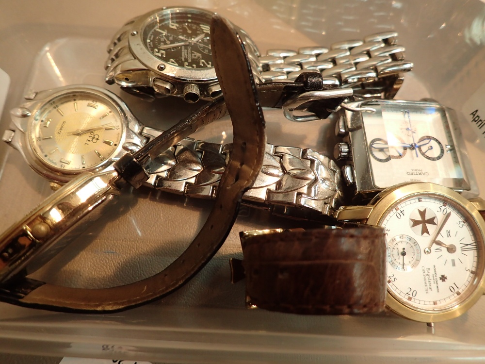 Box of mixed wristwatches including fashion example