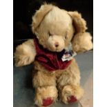 Large plush fur Harrods Christmas Bear 1996