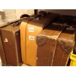 Three vintage suitcases