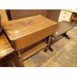 Priory style tea trolley with folding leaves and a coffee table