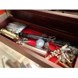 Box of cigarette lighters and cufflinks