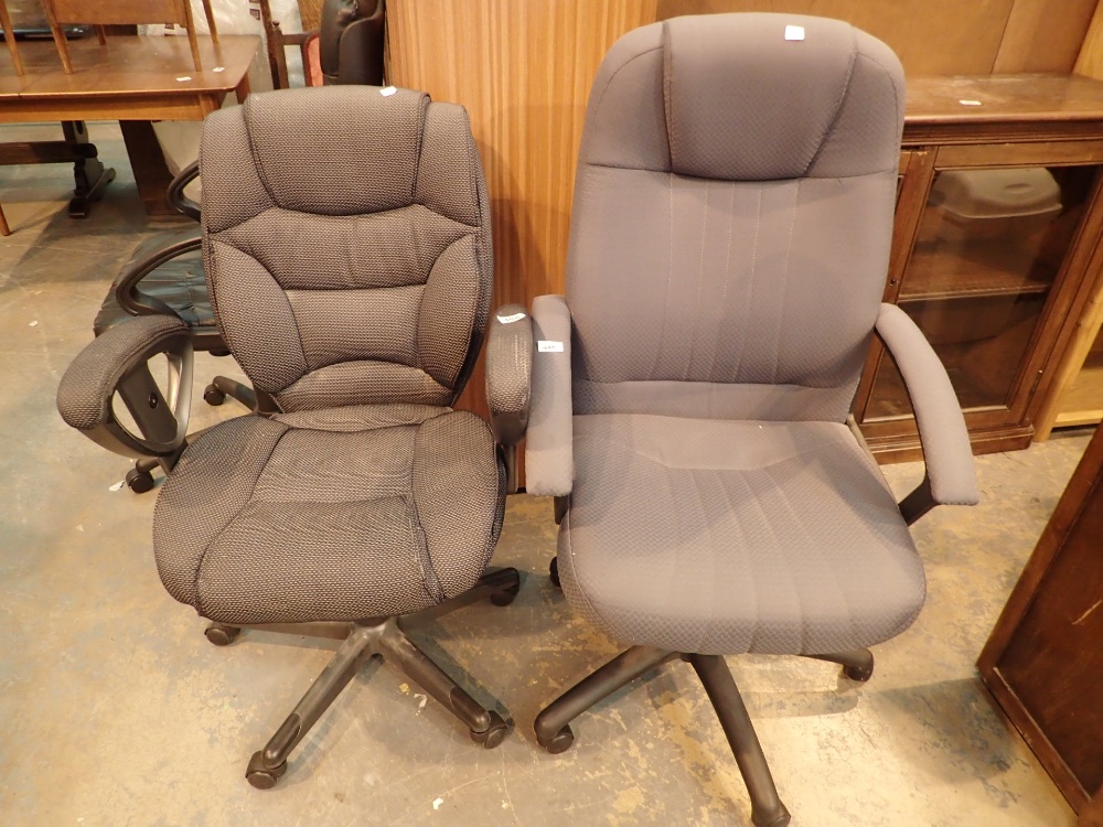 Two good swivel office chairs