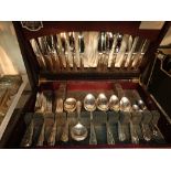 Cased Butler of Sheffield canteen of sil
