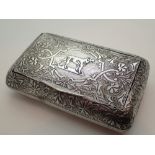 White metal snuff box possibly silver