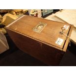 Wooden bank deposit box with keys