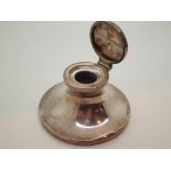 Hallmarked silver Capstan style inkwell