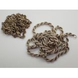 Two 925 silver chains 36g