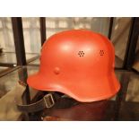 Post WWII German helmet with liner
