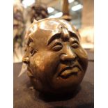 Brass four faced Buddha H: 8 cm