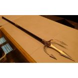 Reproduction fantasy trident with skull decoration L: 156 cm