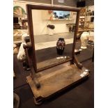 Large Edwardian mahogany dressing table mirror